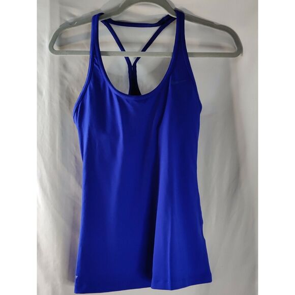 Nike Dri-Fit Racerback Athletic‎ Tank Top Sleeveless Blue Womens Size Small - Picture 1 of 10